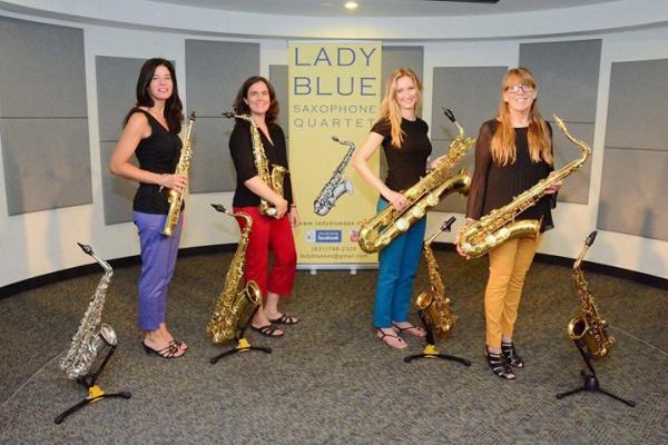 Image for event: Holiday Favorites by the Lady Blue Saxophone Quartet