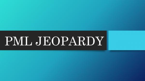 Image for event: PML Jeopardy